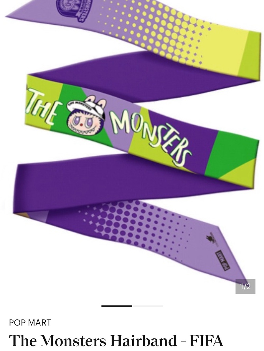 Pop Mart The Monsters Purple & Green Kids Hairband